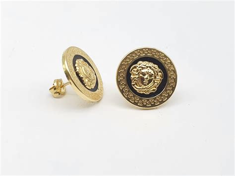 pendientes versace oro|Versace designer pendants.